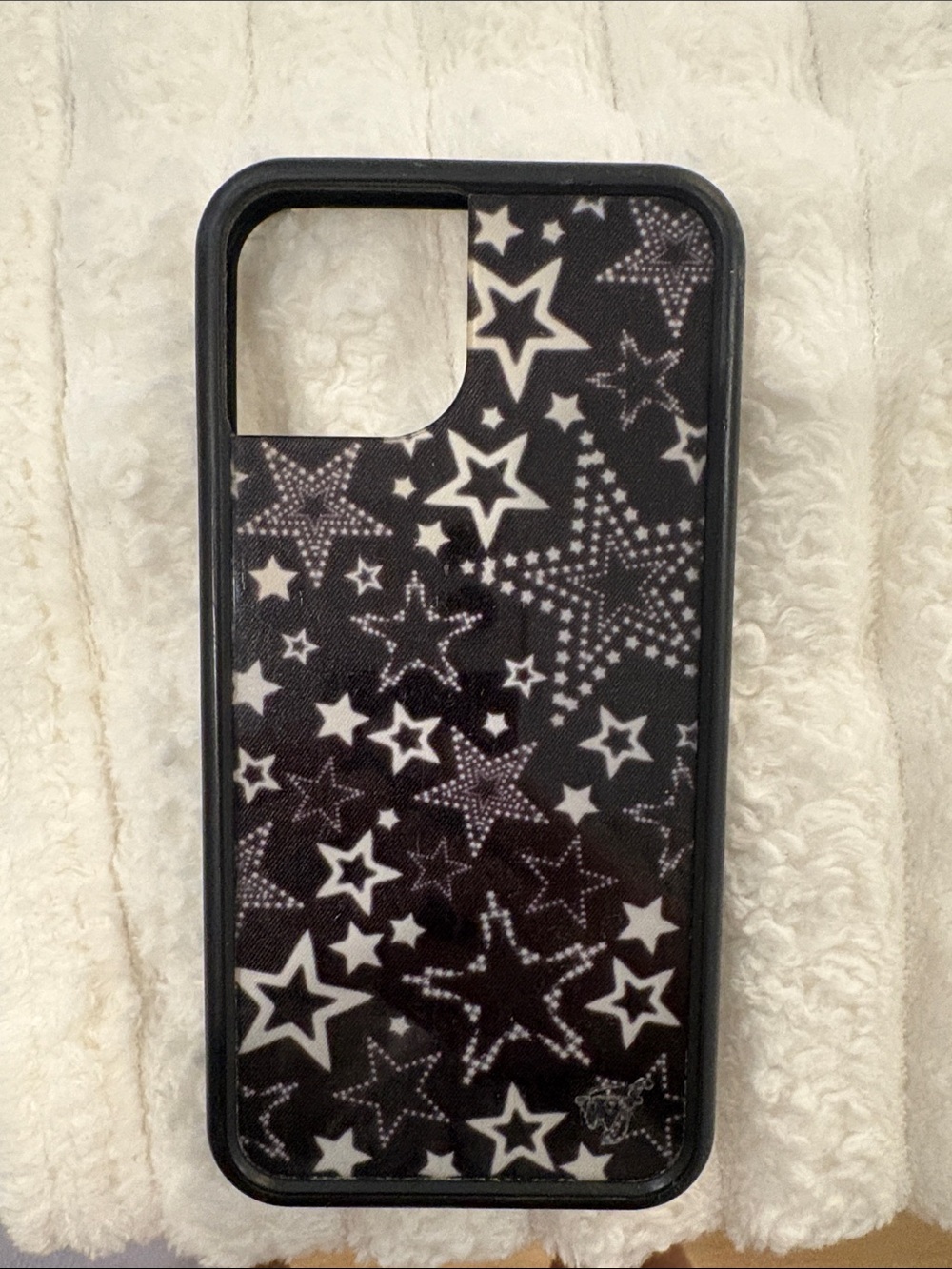 Wildflowers Black and White Star Pattern Phone Case